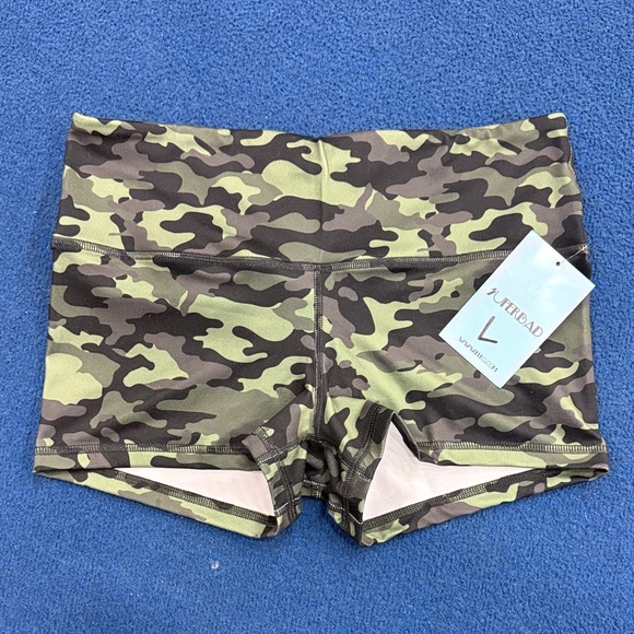 Fleo Pants - Fleo Green Camo Athletic Shorts Gymnastics/Tumbling/Crossfit/Cheer